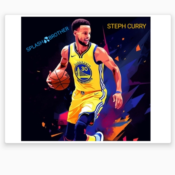 NEW!💯 STEPHEN CURRY WARRIORS GLOSSY 8.5x11 ULTRA GLOSSY BASKETBALL ART POSTER🤩 - Picture 2 of 5
